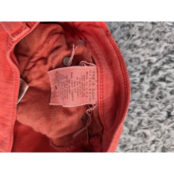 Rag & Bone Jeans Womens 26 Pink Zipper Capri Skinny Distressed Low Rise Stretch - Picture 6 of 11